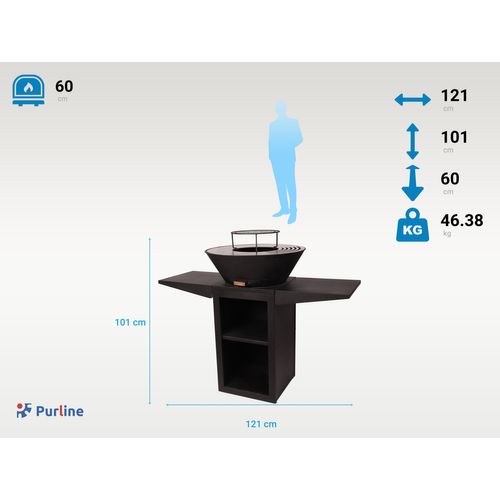 Brasero, Barbecue Avec Plaque Ronde, Grill Et Support