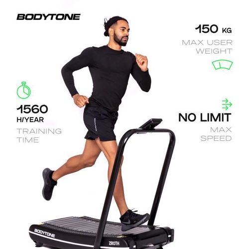 Tapis De Course Courbé 100% Pliable Surface De Course 120x40 Cm Console Lcd - Zro-th