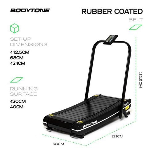 Tapis De Course Courbé 100% Pliable Surface De Course 120x40 Cm Console Lcd - Zro-th