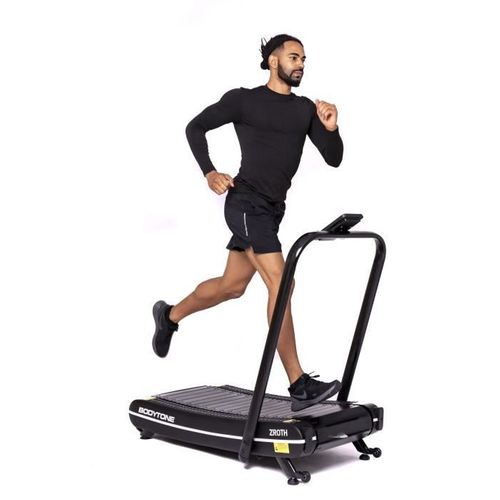 Tapis De Course Courbé 100% Pliable Surface De Course 120x40 Cm Console Lcd - Zro-th