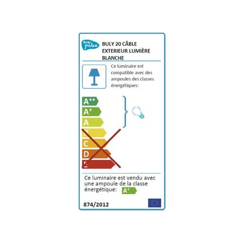 Boule Lumineuse Extérieure Buly 20 Cm Alimentation Électrique