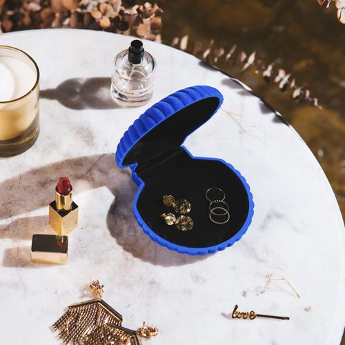Boite à Bijoux Coquillage Bleu