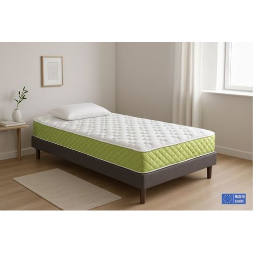 Matelas Mousse 90x190 cm SARATOGA - Ferme - Réversible - Côté Été/hiver - H15 Cm