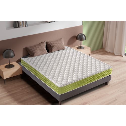 Matelas Mousse 140x190 cm SARATOGA - Ferme - Réversible - Côté Été/hiver - H15 Cm