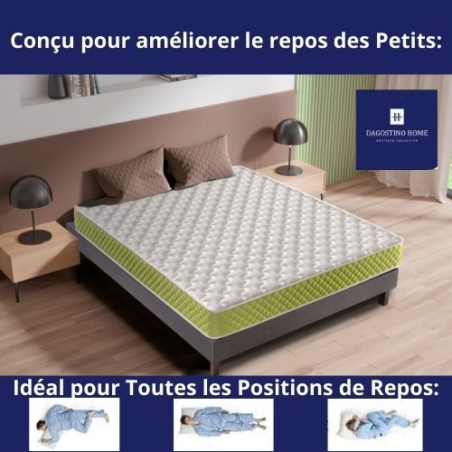 Matelas Mousse 140x190 cm SARATOGA - Ferme - Réversible - Côté Été/hiver - H15 Cm