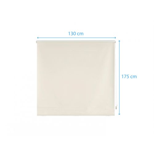 Store Enrouleur Polyester Opaque Multicolore 130x175x1 Cm Beige