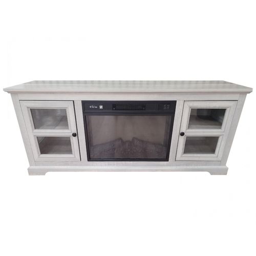 Buffet Avec Cheminée Électrique Couleur Gris 2000w