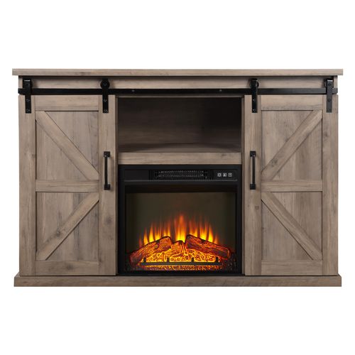 Buffet Rustique Avec Cheminée Électrique 2000w