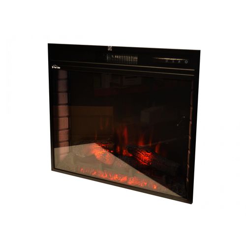 Cheminée Électrique 2kw En Verre Trempé Plat Avec Télécommande Et Flamme Réglable