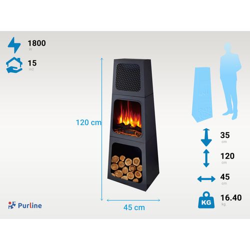Poêle Électrique Pyramidale D'intérieur