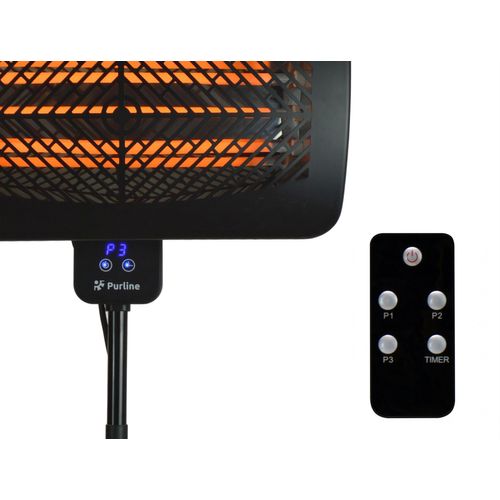 Chauffage Quartz Numérique D'extérieur Avec Pied Et Télécommande