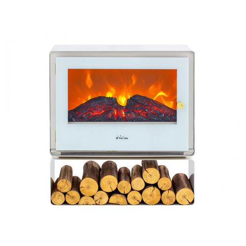 Cheminée Électrique Au Sol Avec Étagère 2000 W