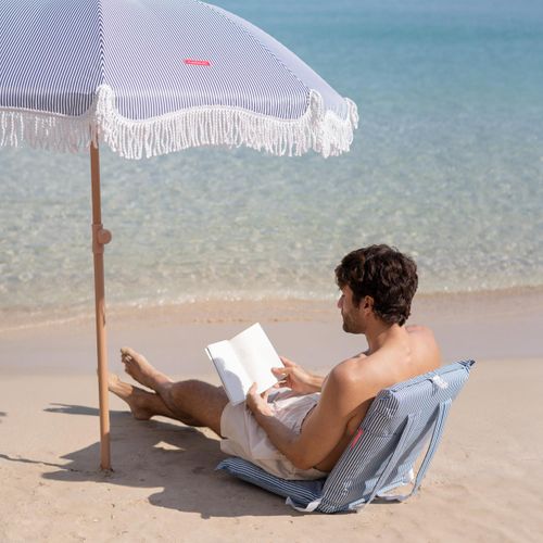 Chaise De Plage Polyester Pliable Bleu