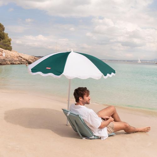 Grand Parasol Bicolore Polyester Vert 210x160cm