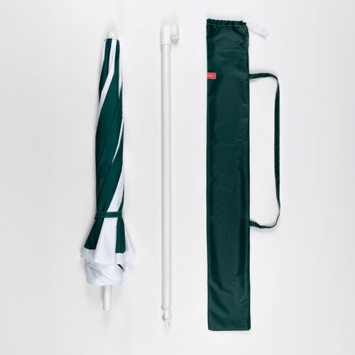Grand Parasol Bicolore Polyester Vert 210x160cm