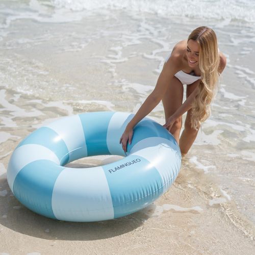 Bouée Piscine Geante Pvc Bleu 110 X 110 Cm