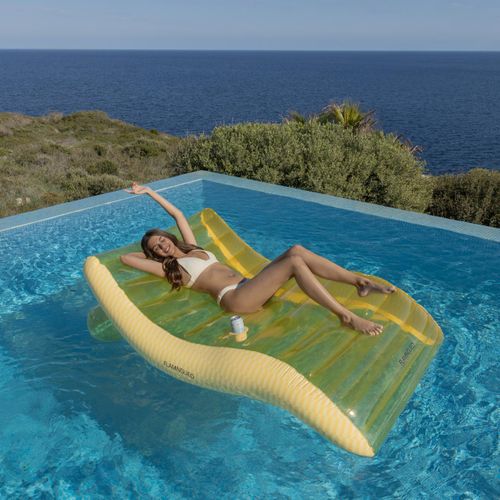 Chaise Longue Gonflable Piscine Pvc Jaune