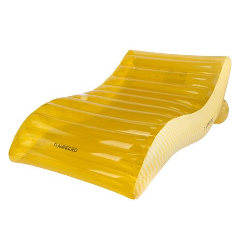 Chaise Longue Gonflable Piscine Pvc Jaune