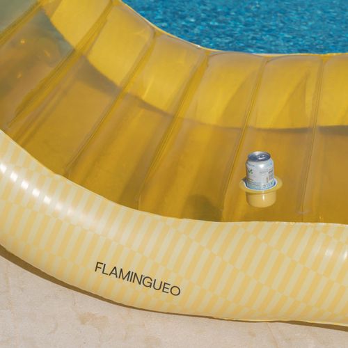 Chaise Longue Gonflable Piscine Pvc Jaune
