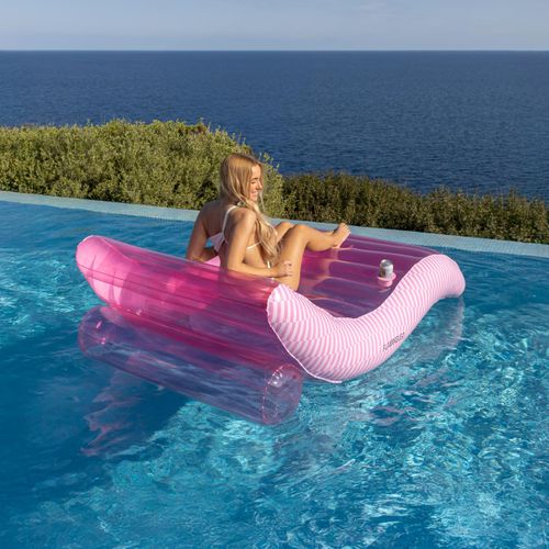 Chaise Longue Gonflable Piscine Pvc Rose