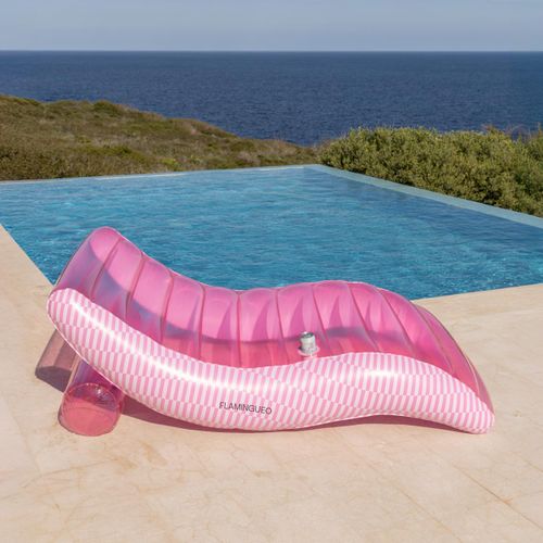 Chaise Longue Gonflable Piscine Pvc Rose