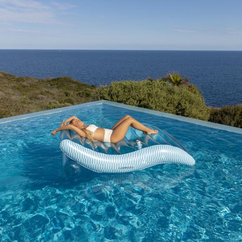 Chaise Longue Gonflable Piscine Pvc Bleu