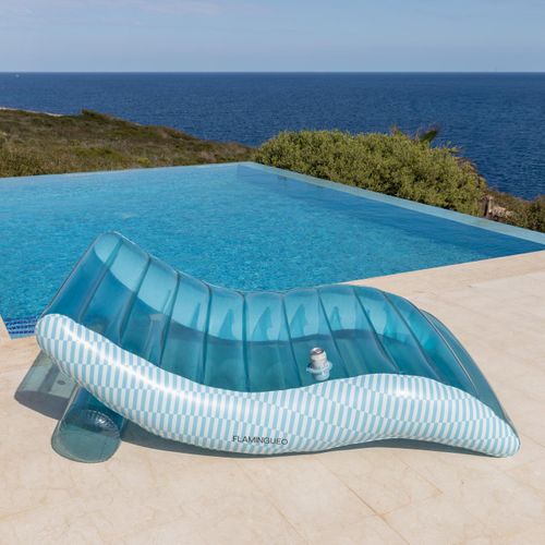 Chaise Longue Gonflable Piscine Pvc Bleu