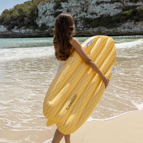 Matelas Gonflable Surf Piscine Pvc Jaune