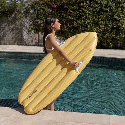 Matelas Gonflable Surf Piscine Pvc Jaune