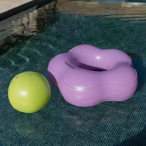 Bouée Piscine Geante Fleur Pvc Violet