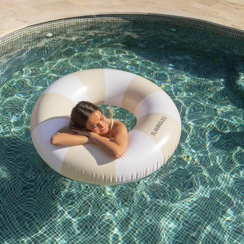 Bouée Piscine Geante Pvc Beige 110 X 110 Cm