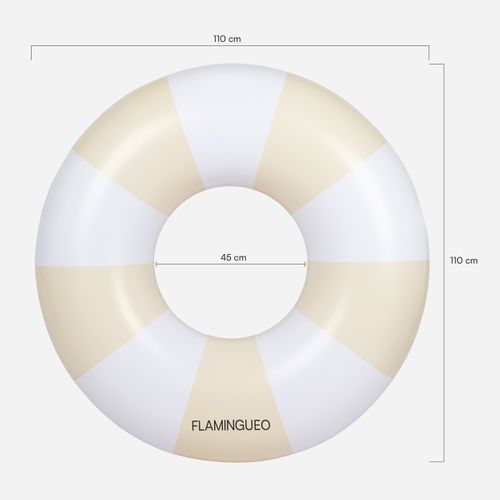 Bouée Piscine Geante Pvc Beige 110 X 110 Cm