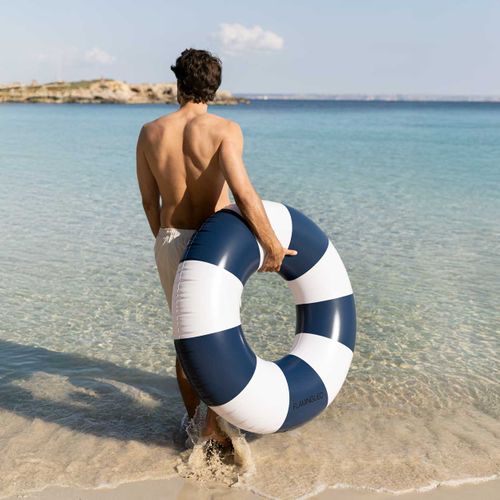 Bouée Piscine Geante Pvc Bleu 110 X 110 Cm