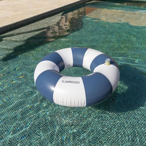 Bouée Piscine Geante Pvc Bleu 121 X 121 Cm