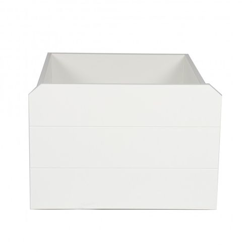 Lit Cabane Ardoise + 1 Tiroir Mdf Blanc 90x200cm