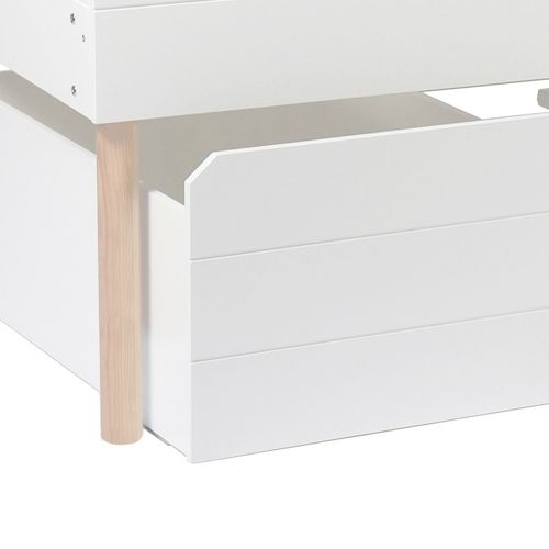 Lit Cabane Ardoise + 1 Tiroir Mdf Blanc 90x200cm