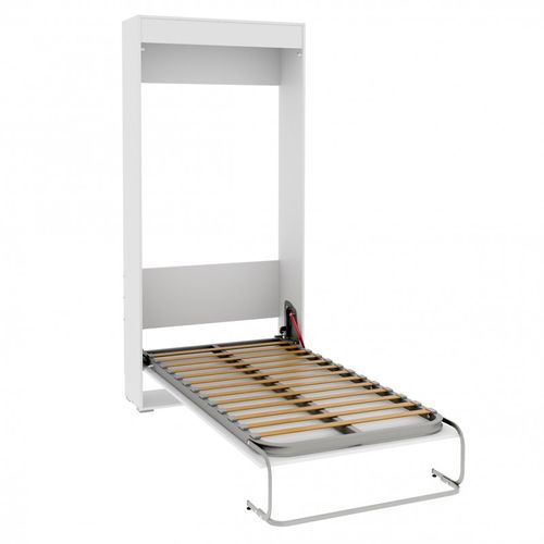 Lit Escamotable Verticaux Aggloméré Blanc 90x190cm