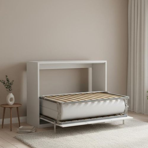 Lit Rabattable 150x200 Cm - Blanc