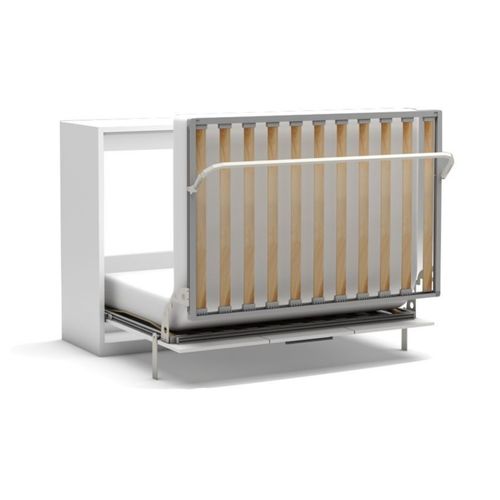 Lit Rabattable 100x200 Cm - Blanc