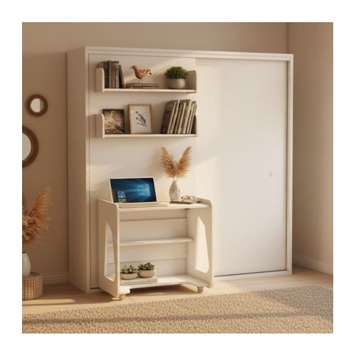 Lit Rabattable 90x190 Cm - Blanc