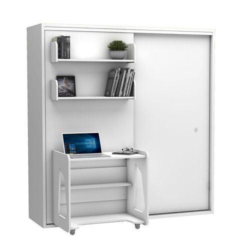 Lit Rabattable 90x190 Cm - Blanc