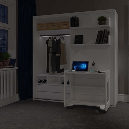 Lit Rabattable 90x190 Cm - Blanc