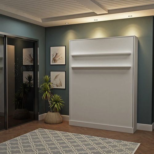 Lit Escamotable Vertical Blanc 135x200cm