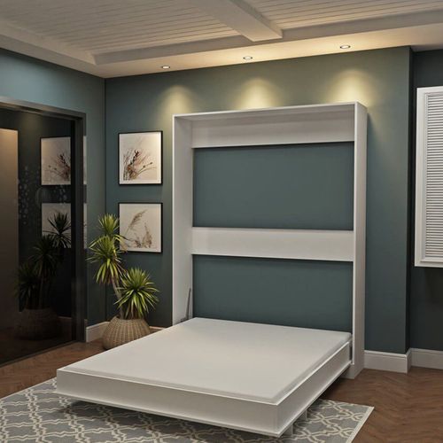 Lit Escamotable Vertical Blanc 135x200cm