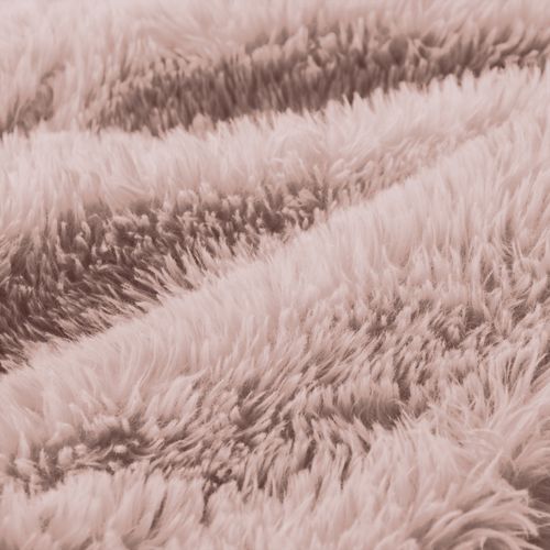 Canapé Modulable, 3 Places, Sans Assemblage Requis, Revêtement En Tissu Effet Fausse Fourrure, Rose