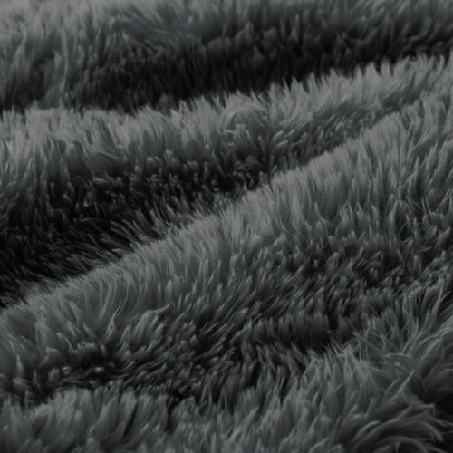 Canapé Modulable, 4 Places, Sans Assemblage Requis, Revêtement En Tissu Effet Fausse Fourrure, Gris