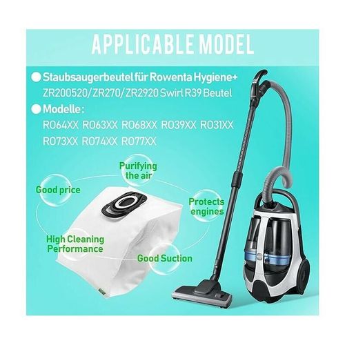 10 Sac Pour Rowenta Zr200520 Zr200720 Silence Force Compact Power