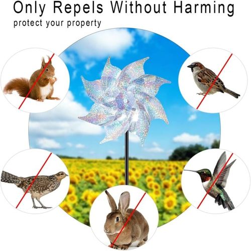Ensemble De 10 Pièces De Dispositif Anti-oiseaux, Moulin à Vent Anti-oiseaux, Laser