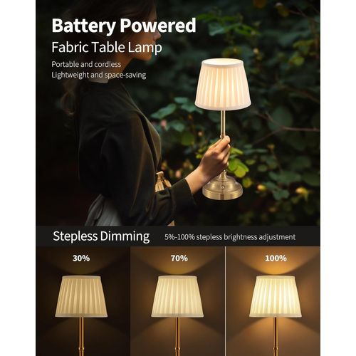 Lampe De Table Portable Sans Fil,rechargeable, Lumière à Intensité Variable