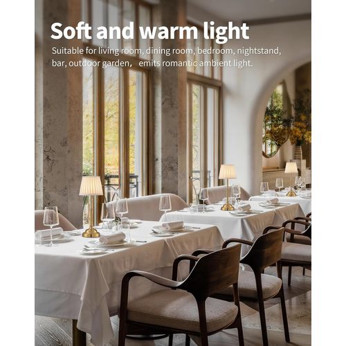 Lampe De Table Portable Sans Fil,rechargeable, Lumière à Intensité Variable